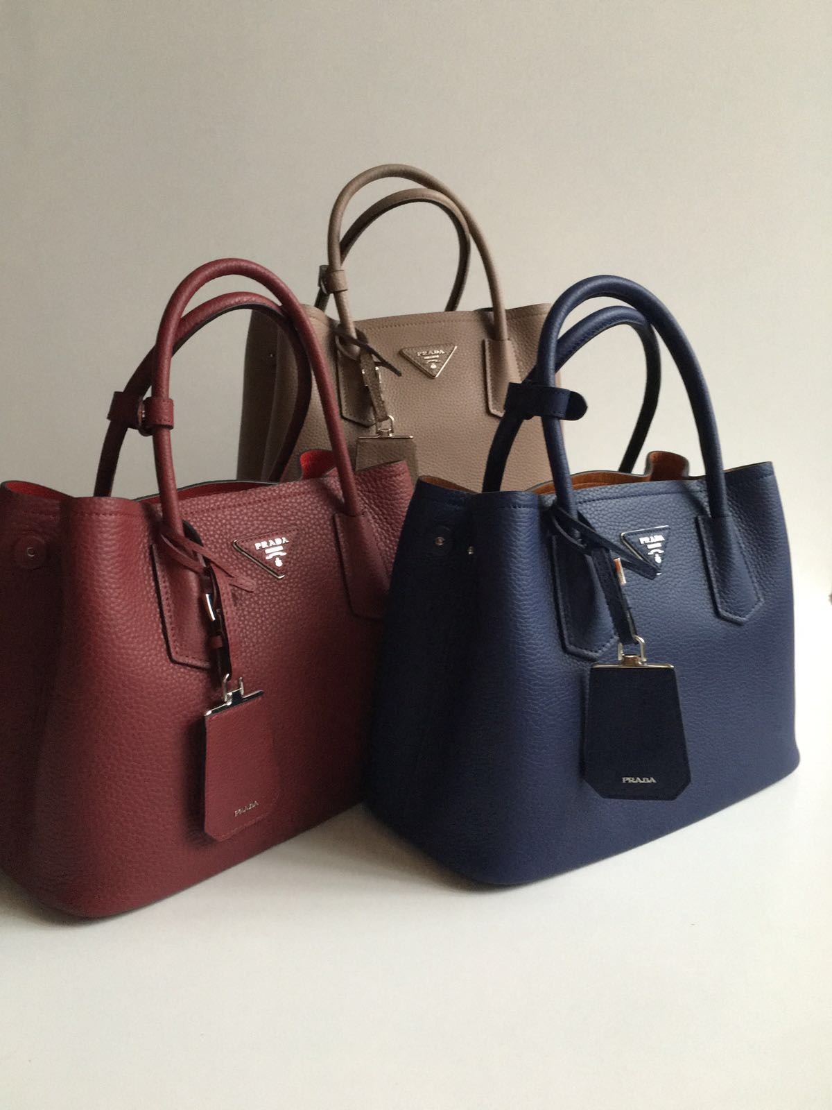 Kinda Kollection: Prada Double Bag Small 2Tones Soft Togo with ... Kinda Kollection: Prada Double Bag Small 2Tones Soft Togo with ...