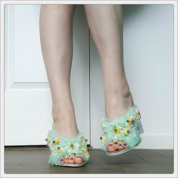 wearing asos headlines mint green embellished shoes wearing asos headlines mint green embellished shoes