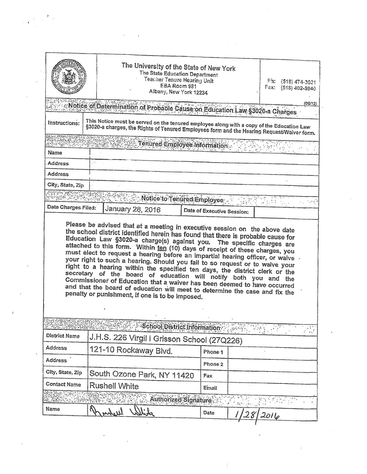 NYC Rubber Room Reporter and ATR CONNECT NYSUT Changes To Tenure and