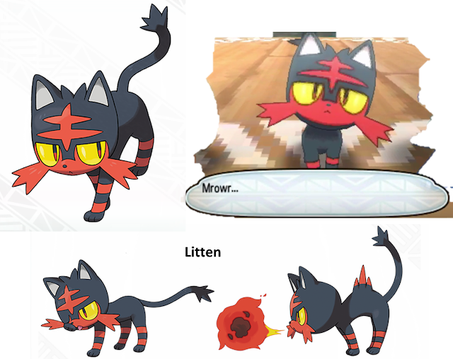 Litten Fire Cat Pokémon Sun Moon starter