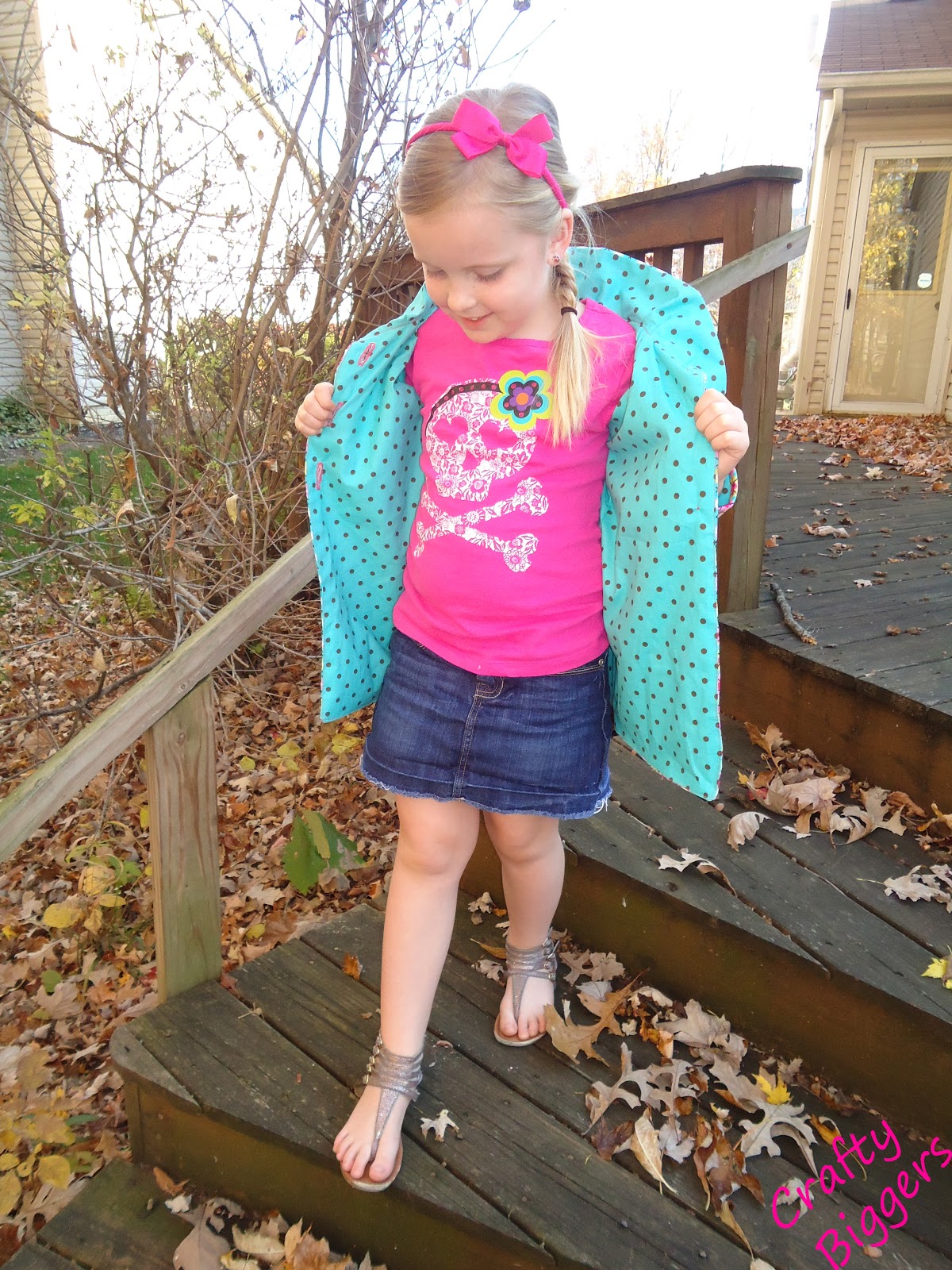 Crafty Biggers: Seamingly Smitten Little Lady Jacket - Pattern Review