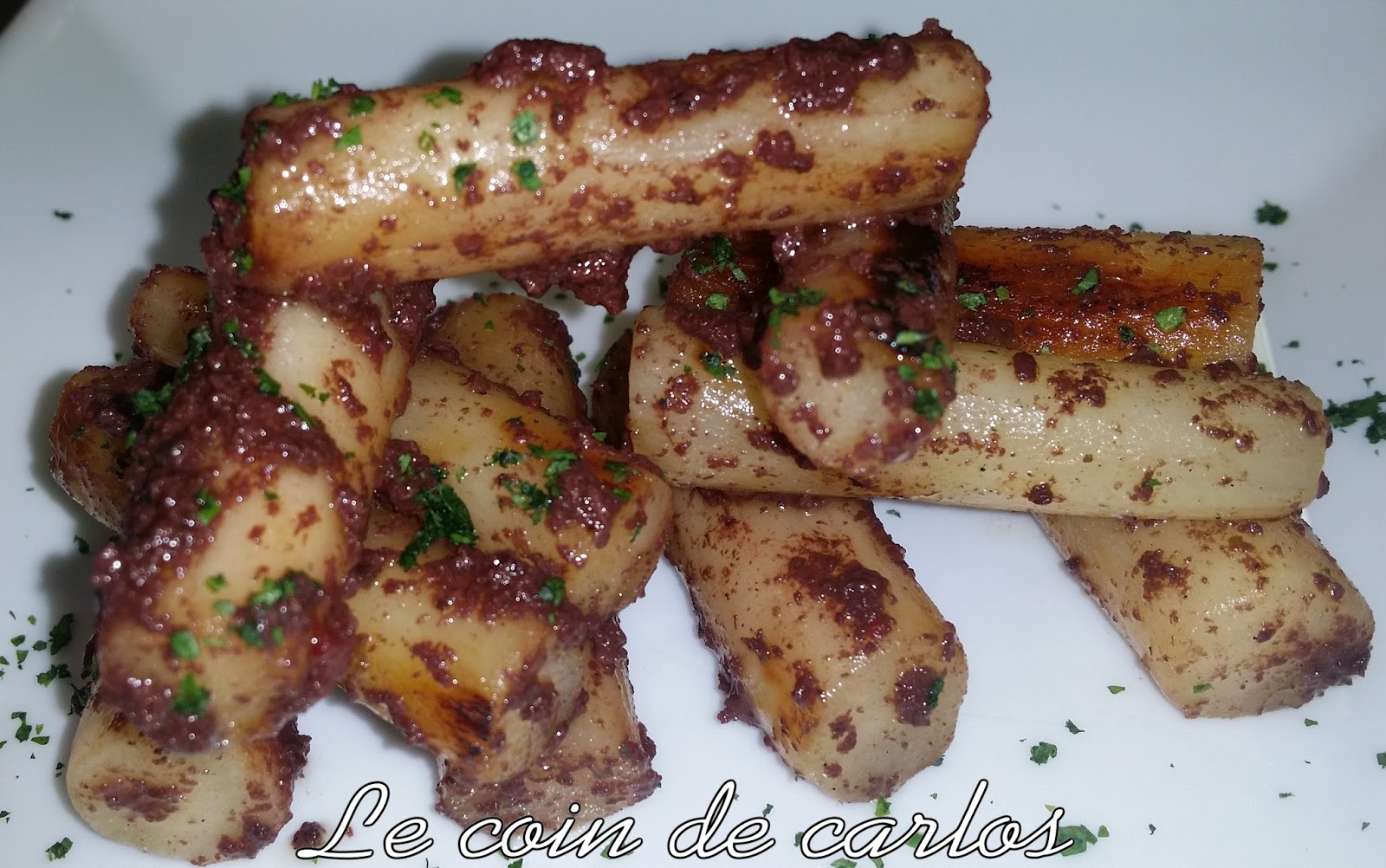 Le coin de Carlos: Sauté de salsifis à la tapenade d Le coin de Carlos: Sauté de salsifis à la tapenade d