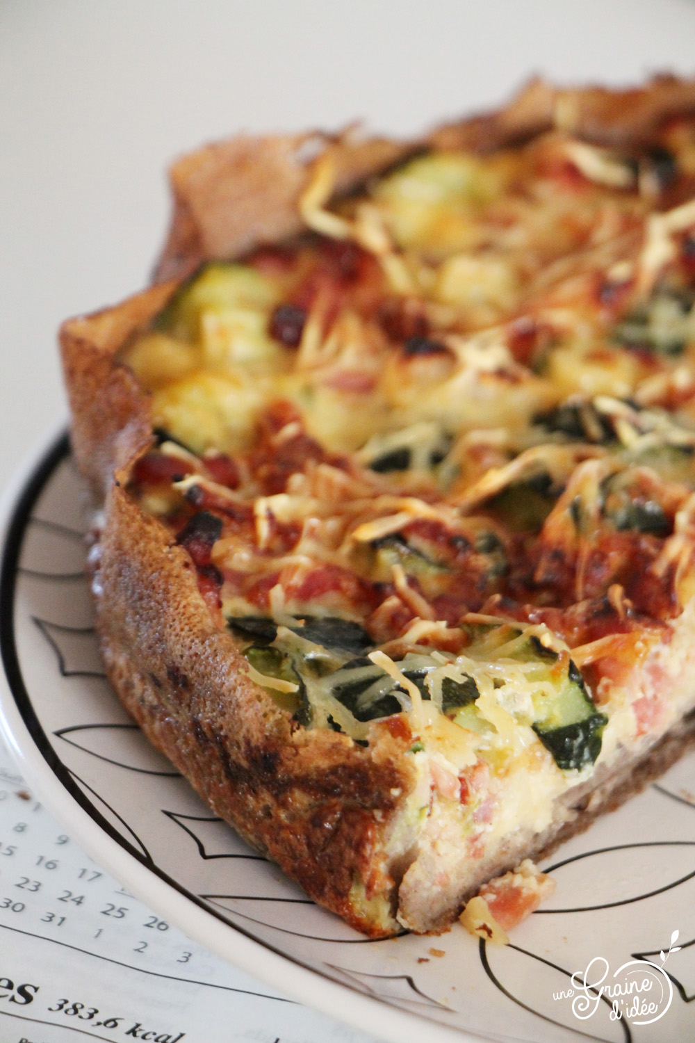 Quiche Lardons Courgettes sur Galettes de Sarrasin Une Graine d'Idée