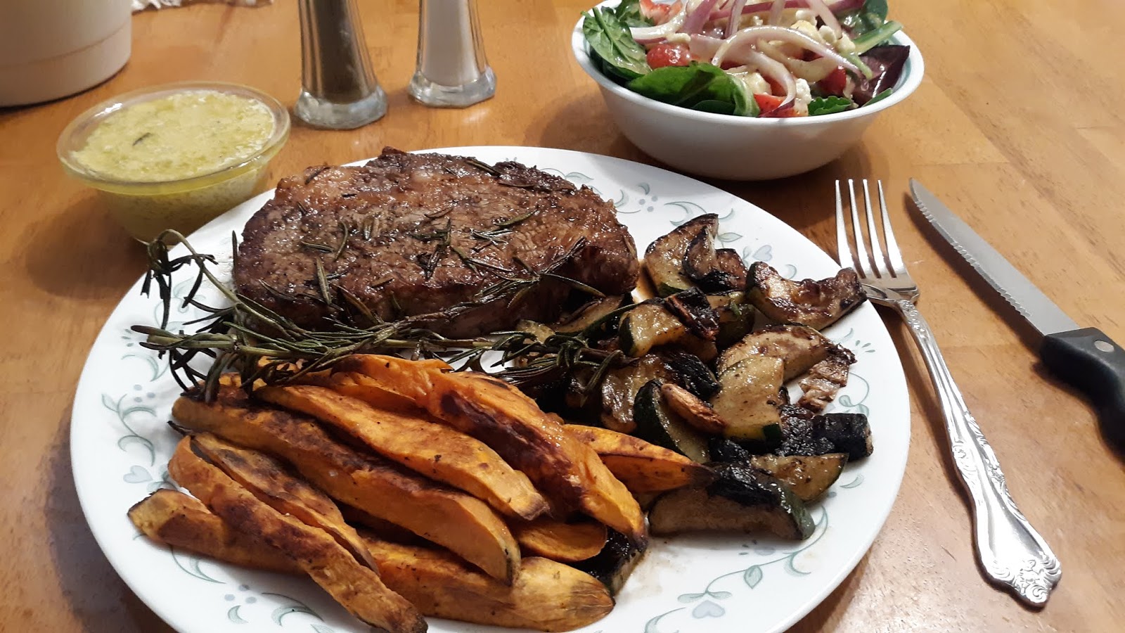 Rosemary and Roasted Garlic Ribeye