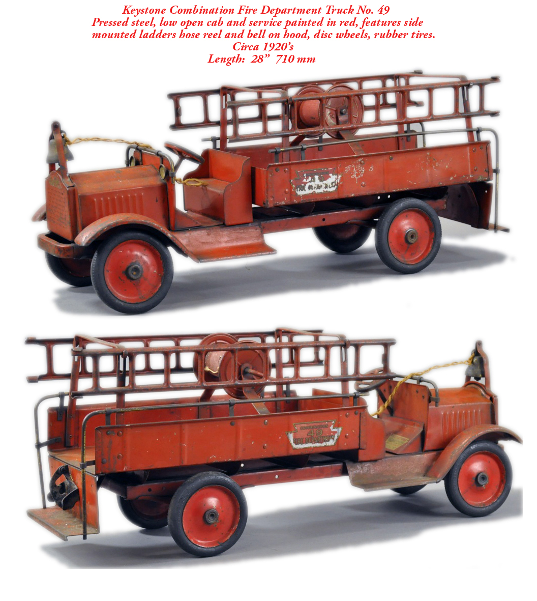 Old Antique Toys Fire Truck Toys of the 1920's