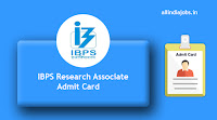 IBPS Research Associate Admit Card
