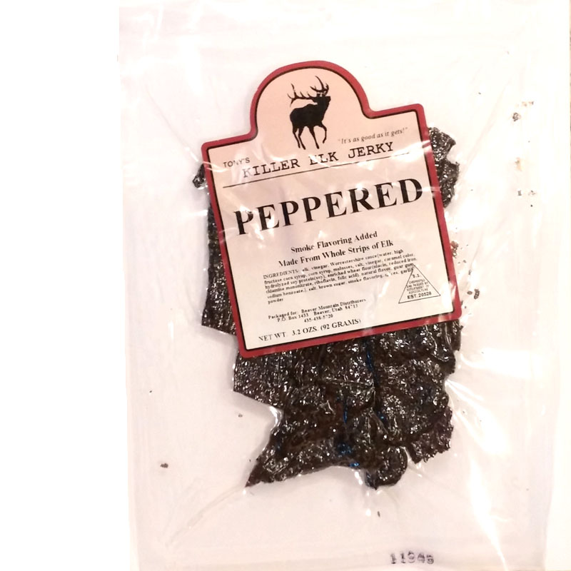 Tony's Killer Elk Jerky Peppered Beef Jerky Reviews