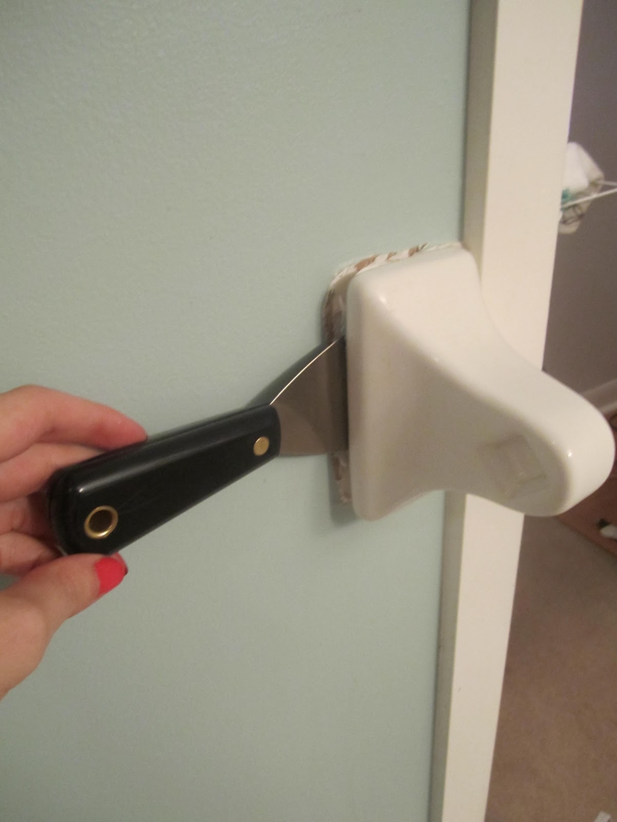Waffling I Had a Rackcident {How to Remove a Glued on Towel Rack}
