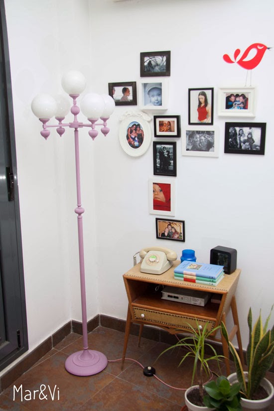 Lámpara renovada con Chalk Paint