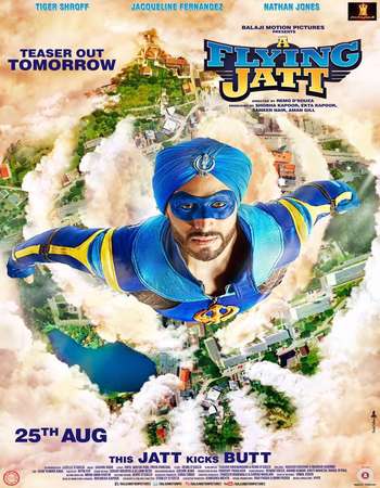 Poster Of A Flying Jatt 2016 Hindi 170MB DVDScr HEVC Mobile Watch Online Free Download Worldfree4u