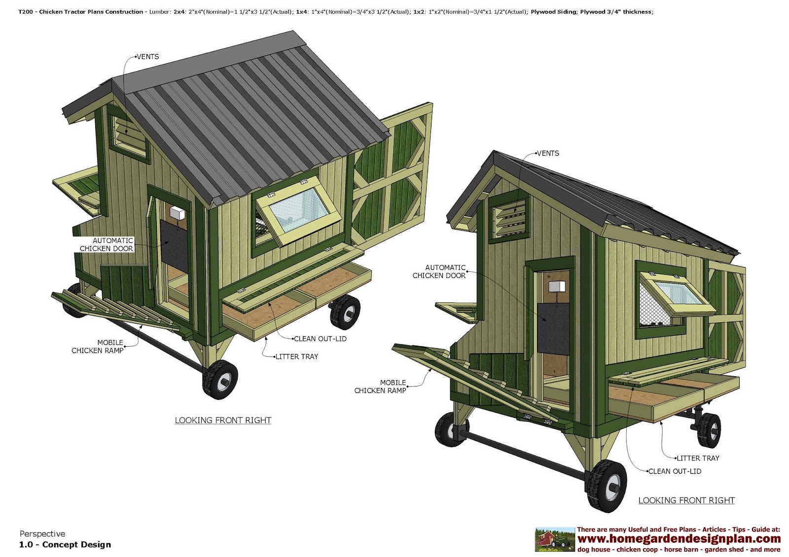 T200 Chicken Tractor Plans Construction Chicken Tractor Design