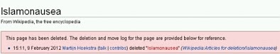 Islamonausea deleted