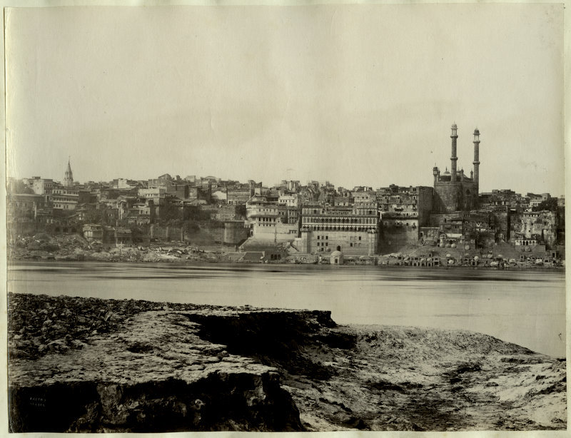Benares (Varanasi) Across the River Ganges - 1870's