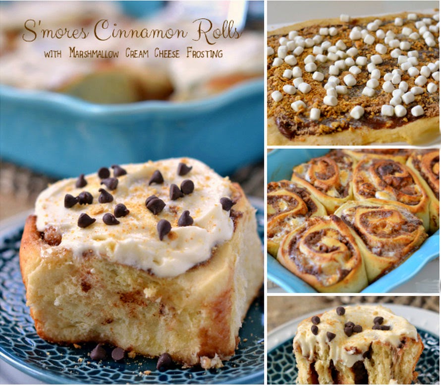 your recipes S’mores Cinnamon Rolls with Marshmallow Cream Cheese