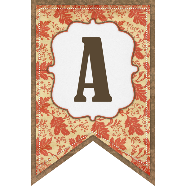 This letter A is festive for fall. 