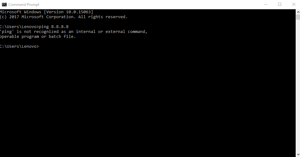 Cara Mengatasi 'ping' is not recognized Di CMD Prompt