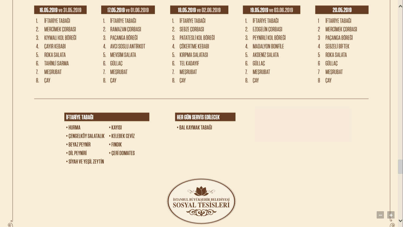 Ibb Sultanbeyli Golet Sosyal Tesisi Istanbul Iftar Menusu Mekan Arama Motoru Ne Kadara Yenir