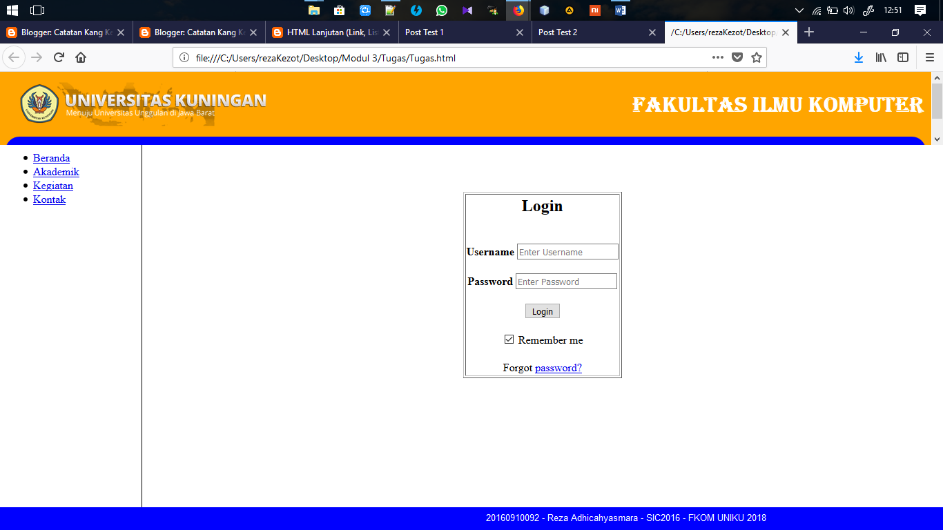 Frame dan Form HTML CAHYASMARA