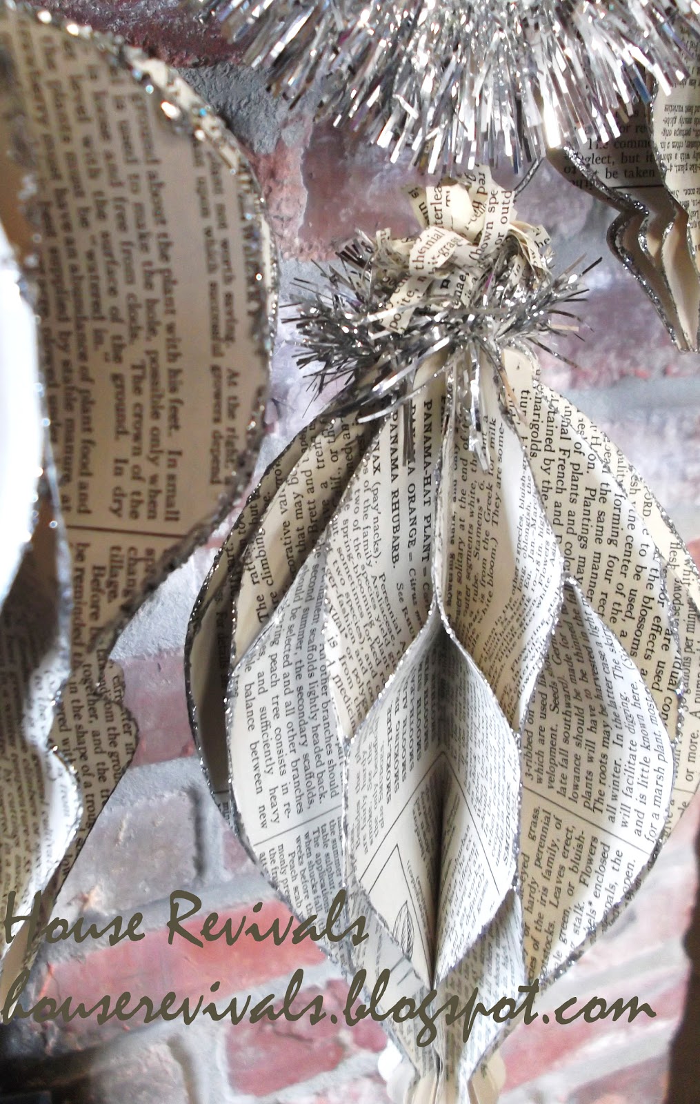 Ornaments from Vintage Book Pages