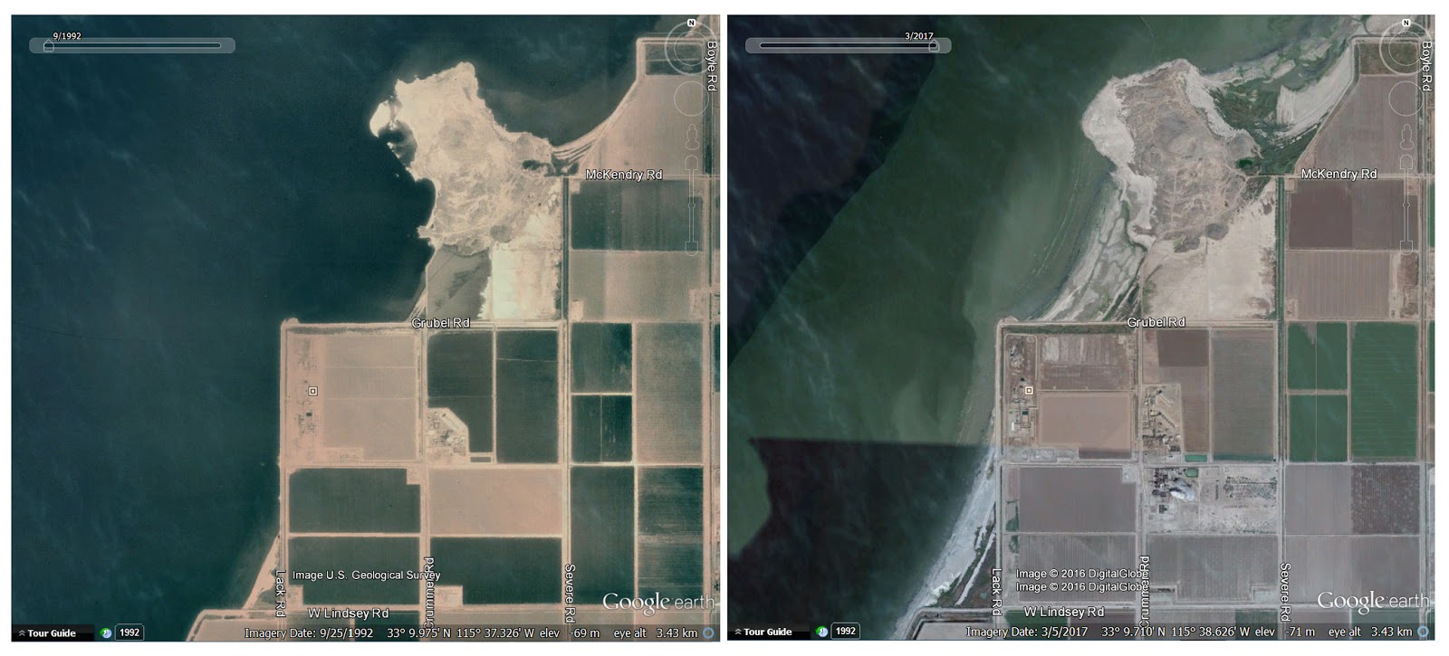 USA, California 25 Years of the Shrinking Salton Sea
