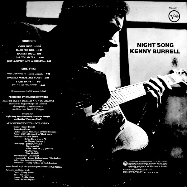 Горькая ночь песня. Кенни Баррелл гитарист. Kenny Burrell - Kenny Burrell. Burrell Kenny "Midnight Blue".