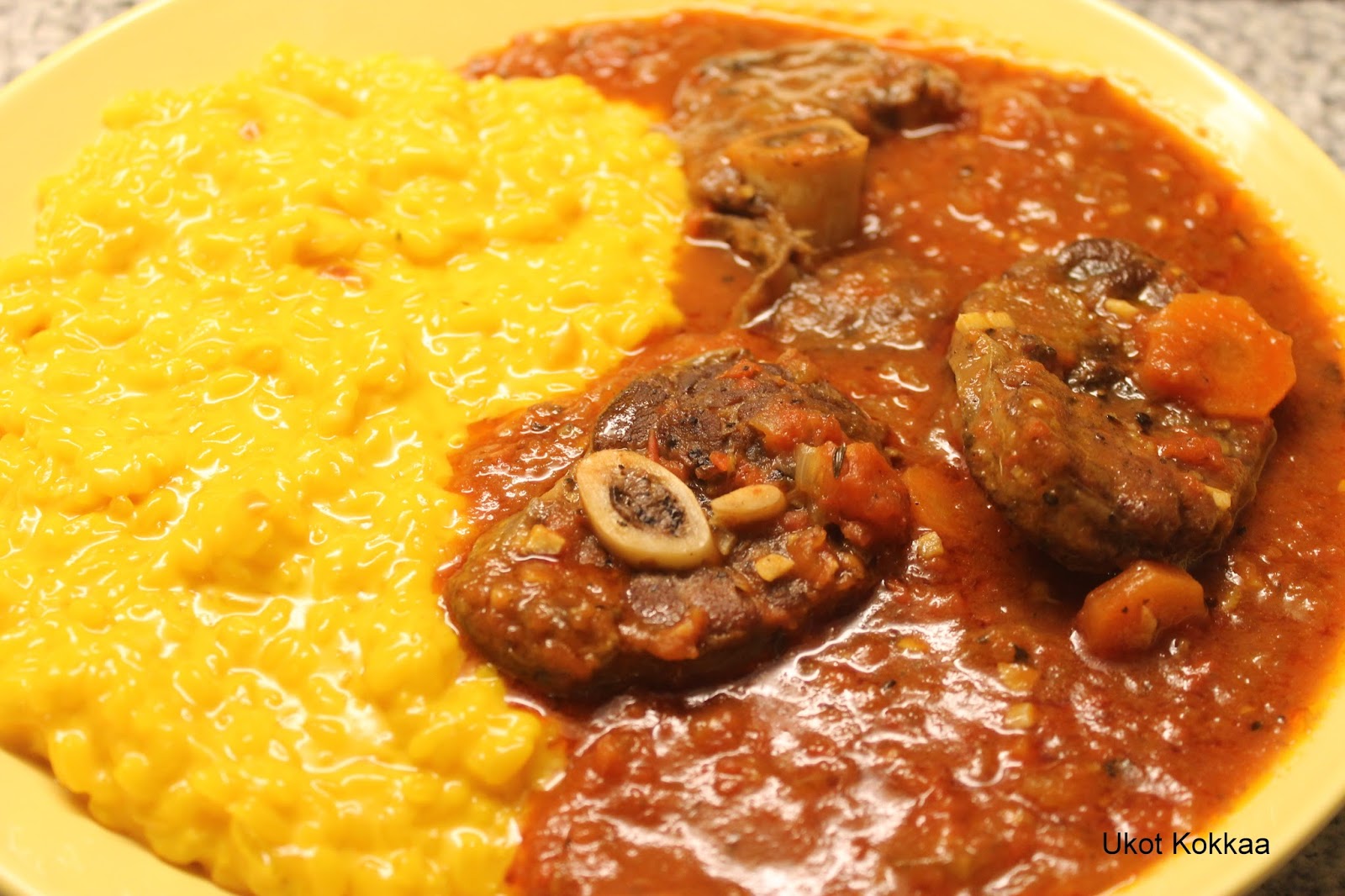Ukot Kokkaa Osso buco porosta & Risotto alla Milanese