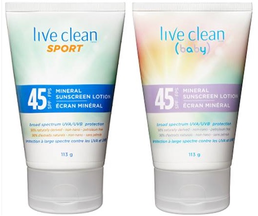 live clean sunscreen