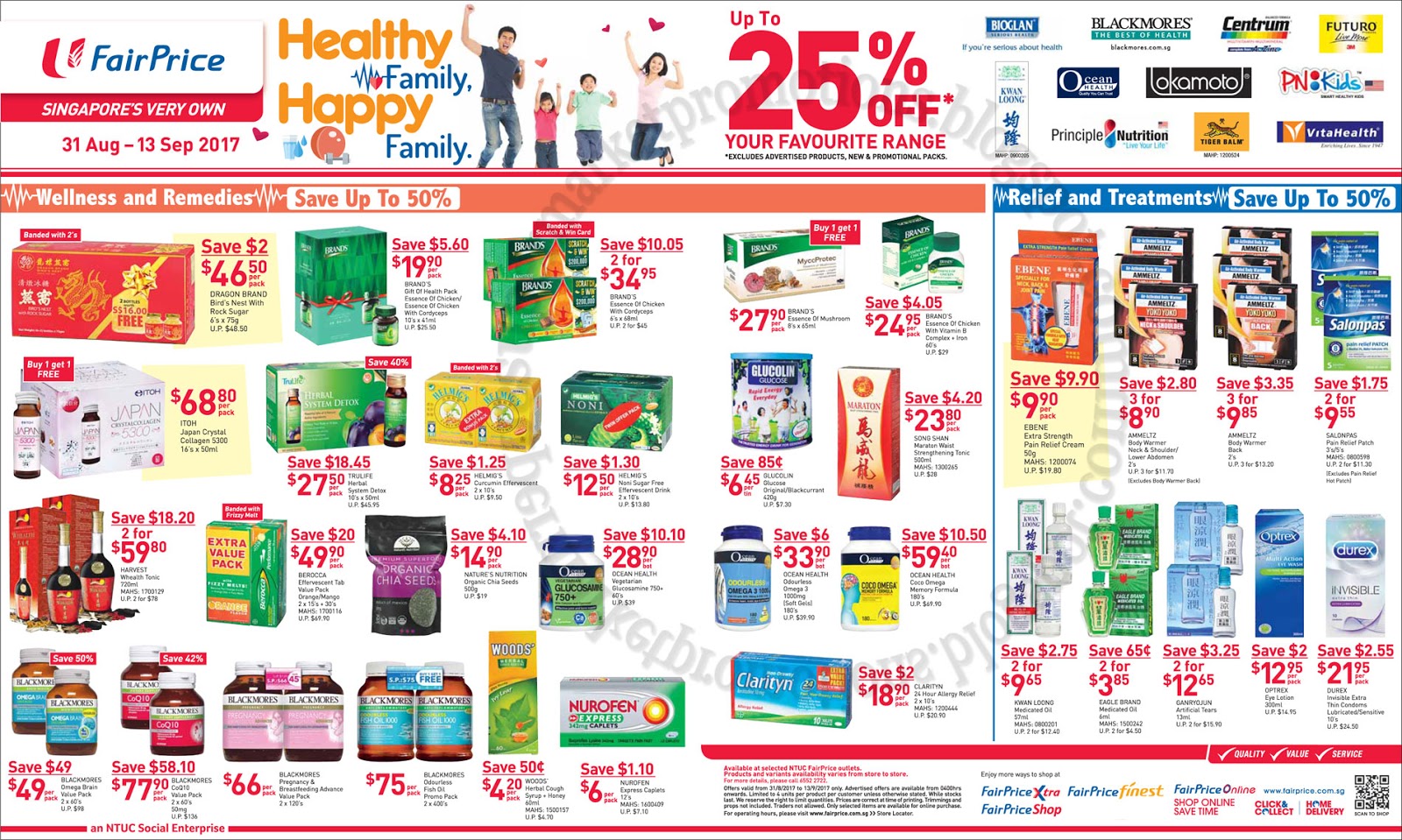NTUC FairPrice Health & Wellness Promotion 31 August 13 September 2017 Supermarket Promotions