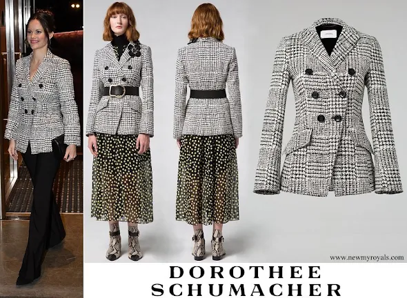 Princess Sofia wore Dorothée Schumacher offbeat check jacket