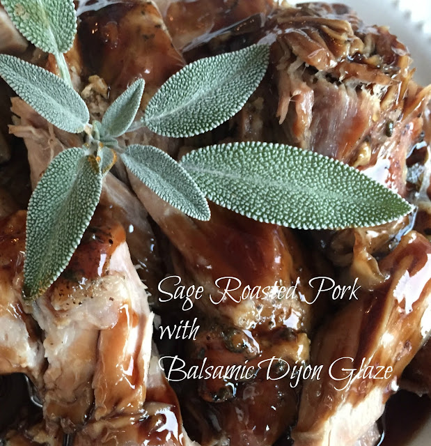 Sage Roasted Pork with Balsamic Dijon Glaze Purple Chocolat Home