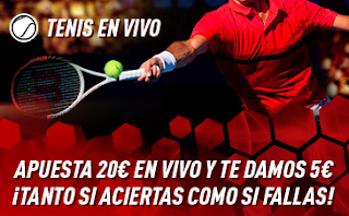 sportium Promo Tenis En Vivo: Por cada 20€ ¡Te damos 5€! 6-12 mayo sportium Promo Tenis En Vivo: Por cada 20€ ¡Te damos 5€! 6-12 mayo