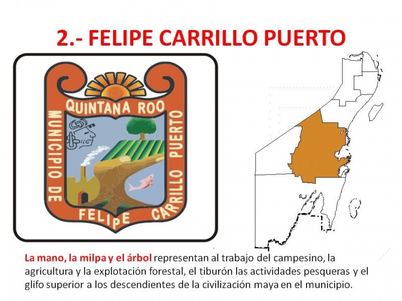 Historia Y Geografía de Quintana Roo: Escudos de los municipios de