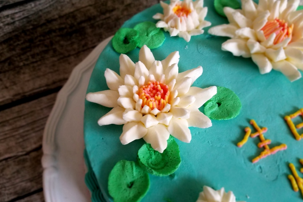YangYang Cooking Buttercream Cake Water Lily