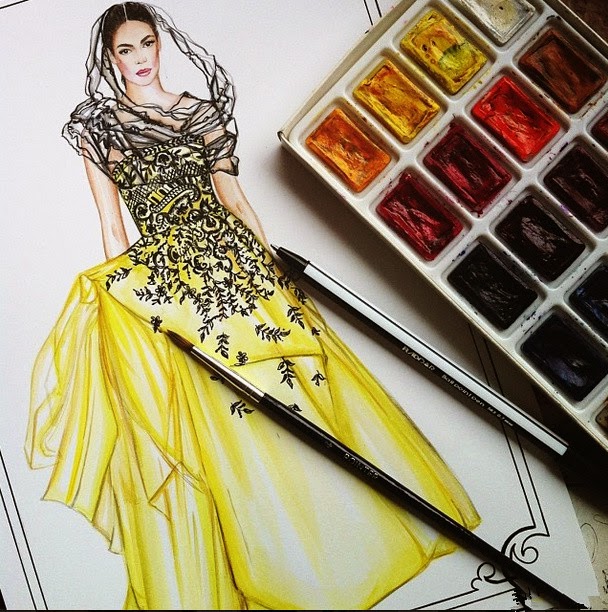 Dresses for Girl | Uk Top Dresses: Fashion Illustration by Ira Comleva