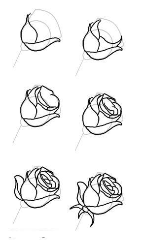 Como dibujar una rosa de forma facil y sencilla