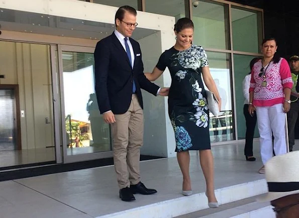 Crown Princess Victoria of Sweden and Prince Daniel arrived to Agencia Colombiana para la Reintegración (Agency for Reintegration) in Cartagena, Colombia.