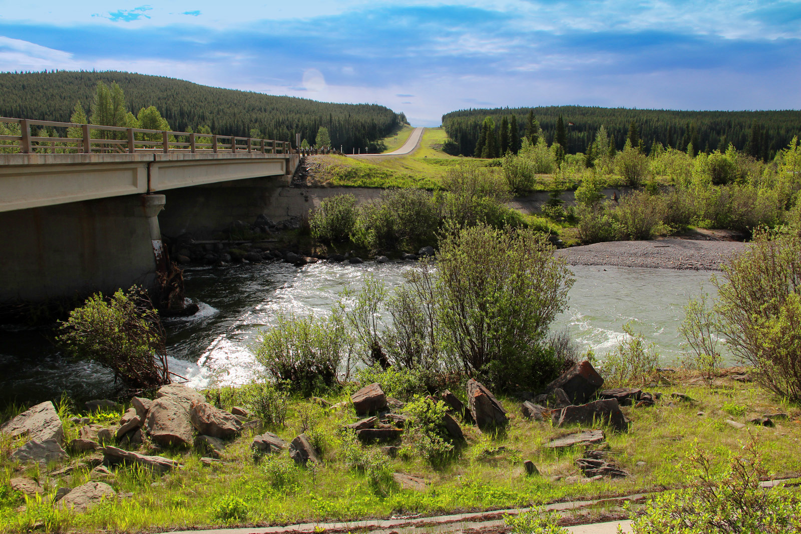 Riding the USA Day 7 Hinton, Alberta Charlie Lake, British Columbia