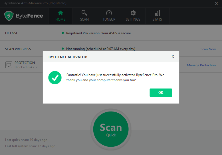 Serial Number Bytefence AntiMalware Pro+ Agustus 2018 New