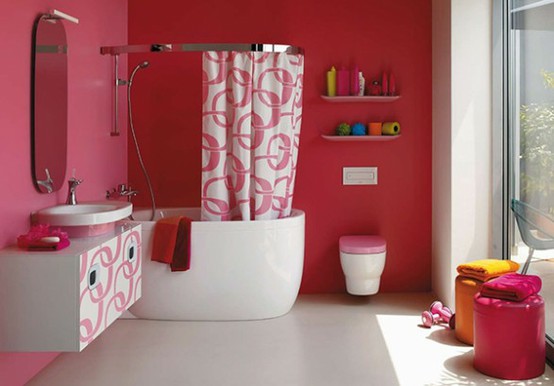 Decoración Color Rojo en el Baño | Ideas para decorar, diseñar y