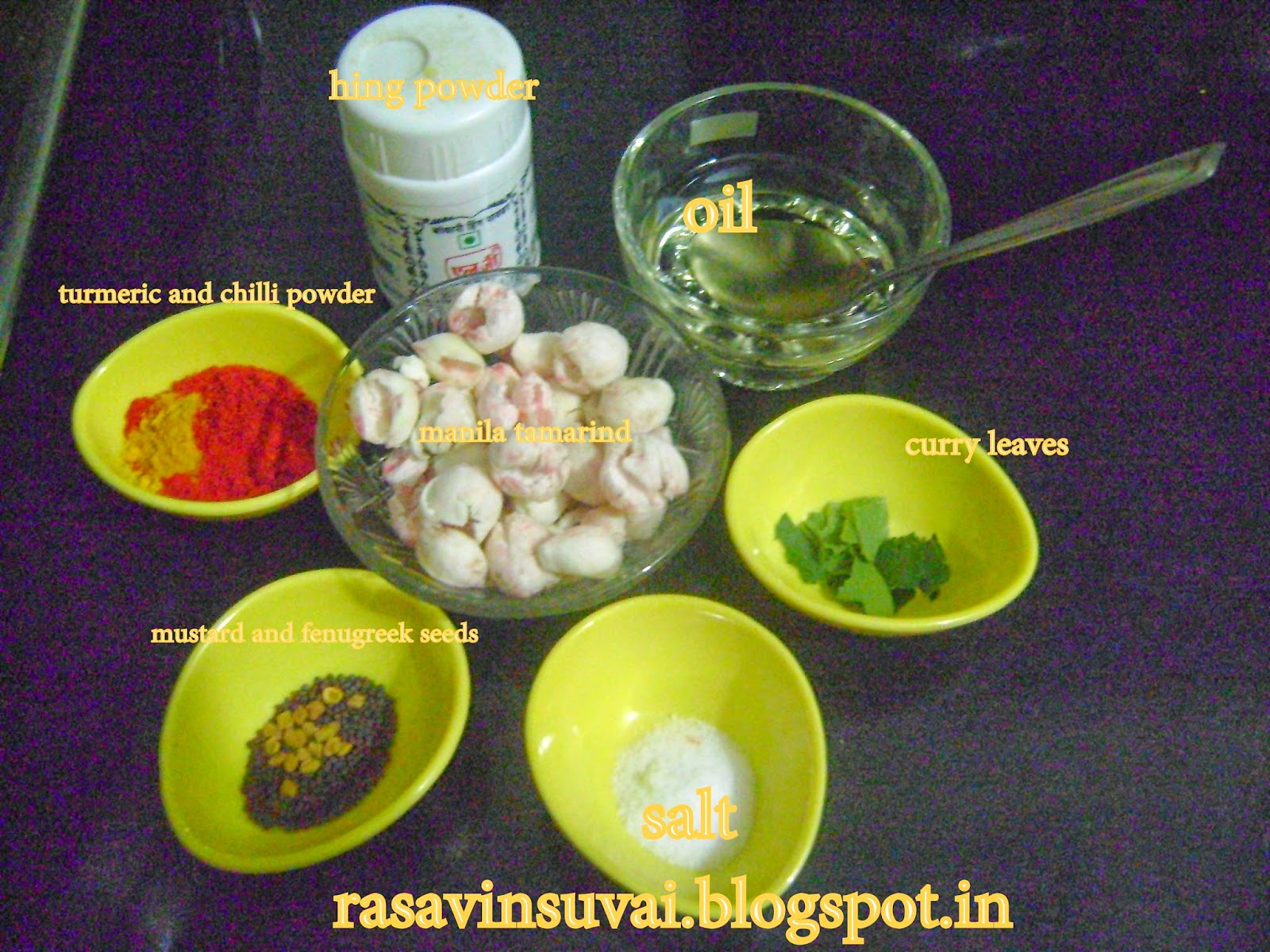Raji Ramakrishnan KODUKAPULI PICKLE, MANILA TAMARIND PICKLE, SWEET