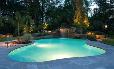 gambar kolam renang mewah dalam rumah model terbaru