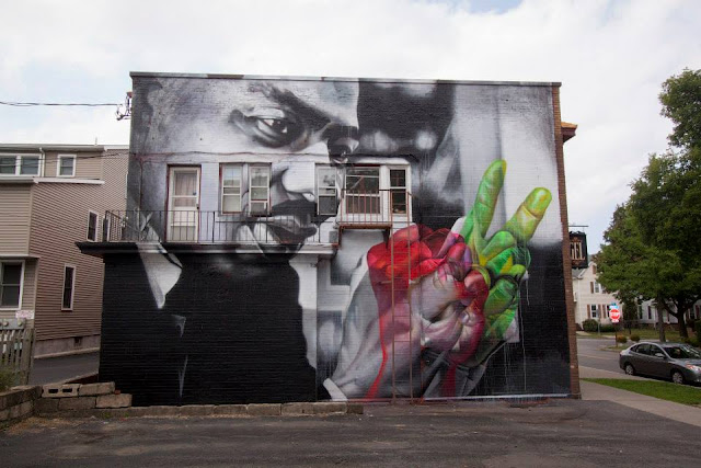 Street Art By Case In Rochester For Wall Therapy.