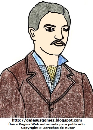 Daniel Alcides Carrión a color Imagen de Daniel Alcides Carrión a colores. Dibujo de Daniel Alcides Carrión de Jesus Gómez