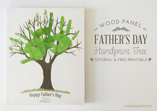 Father's Day Handprint Tree Free Printable