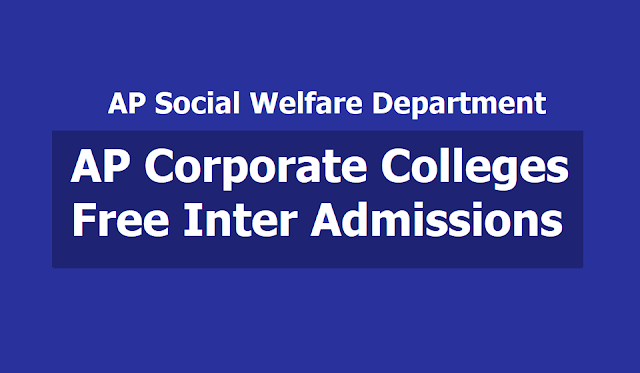 AP Corporate Colleges Free Inter Admissions notification 2019 AP Corporate Colleges Free Inter Admissions notification 2019