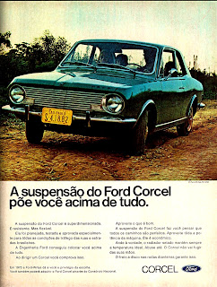 propaganda Ford Corcel - 1970; os anos 70; brazilian cars in the 70s; Oswaldo Hernandez; década de 70;