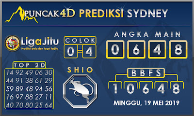 PREDIKSI TOGEL SYDNEY PUNCAK4D 19 MEI 2019