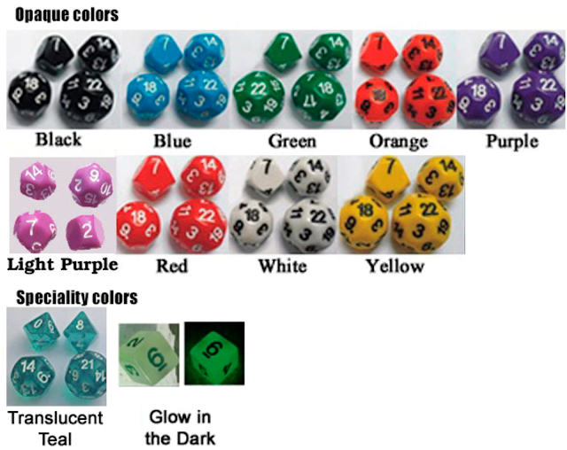 Tenkar's Tavern Kickstarter D20 / D30 RPG & DCC Dice Chain Sets New