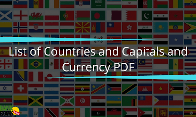 countries and capitals and currency PDF