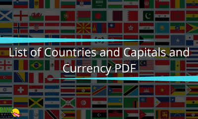 COUNTRIES CAPITALS AND CURRENCIES PDF